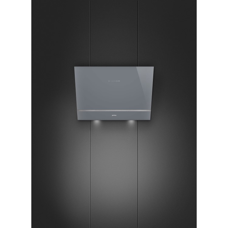 Refurbished Smeg KV28S 80cm Angled Cooker Hood Silver