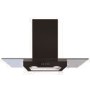 CDA 90cm Flat Glass Chimney Cooker Hood - Black