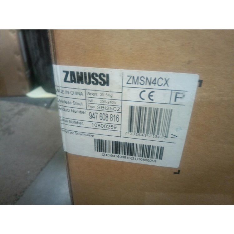 Refurbished Zanussi ZMSN4CX Built In 20L 900W Microwave Stainless Steel