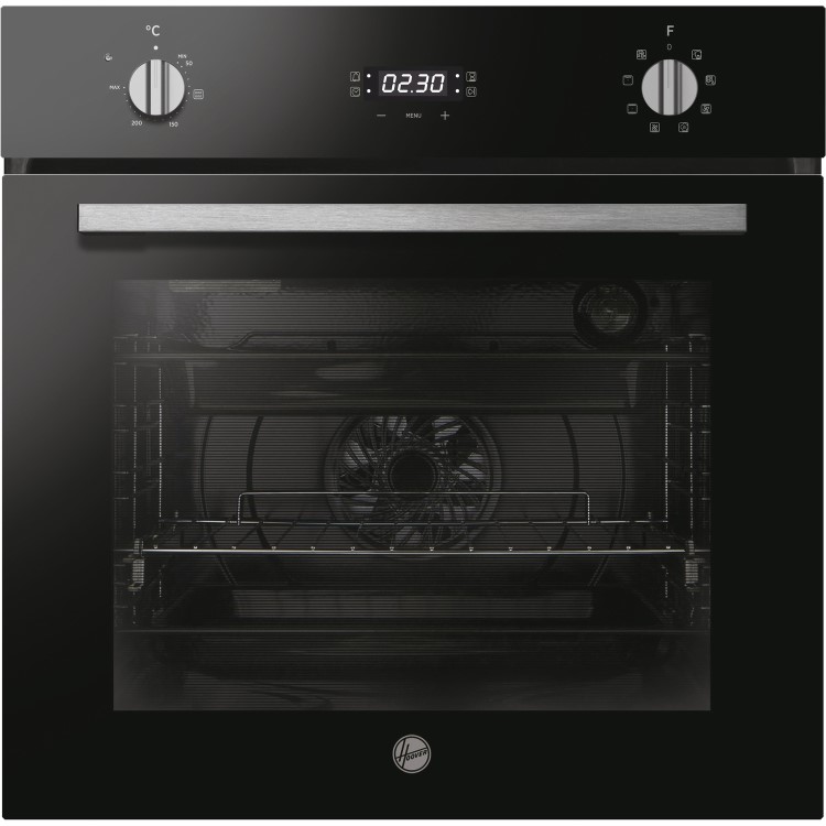 Refurbished Hoover H-OVEN 300 HOC3UB3158BI 60cm Single Built In Electric Oven with Hydrolytic Cleaning Black