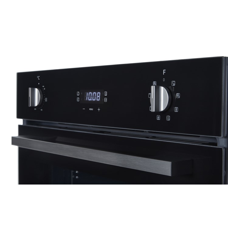 Refurbished Hoover H-OVEN 300 HOC3UB3158BI 60cm Single Built In Electric Oven with Hydrolytic Cleaning Black