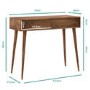 Walnut Console Table with Drawers - Briana