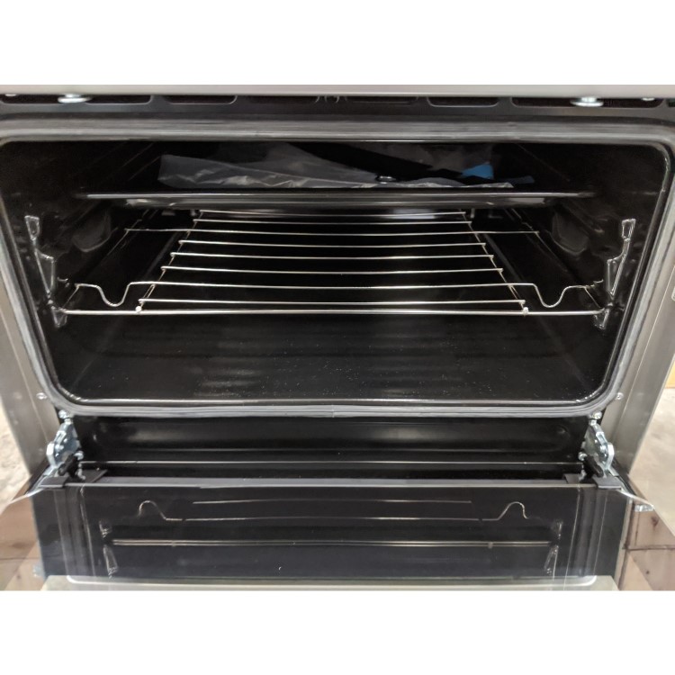 Refurbished Amica AFC5100SI 50cm Double Cavity Electric Cooker with Ceramic Hob Silver