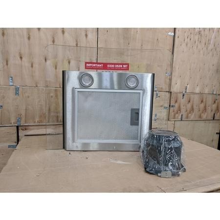 Refurbished CDA ECP62SS Curved Glass 60cm Chimney Cooker Hood Stainless Steel