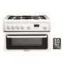 Refurbished Hotpoint HAG60P 60cm Double Oven Gas Cooker White