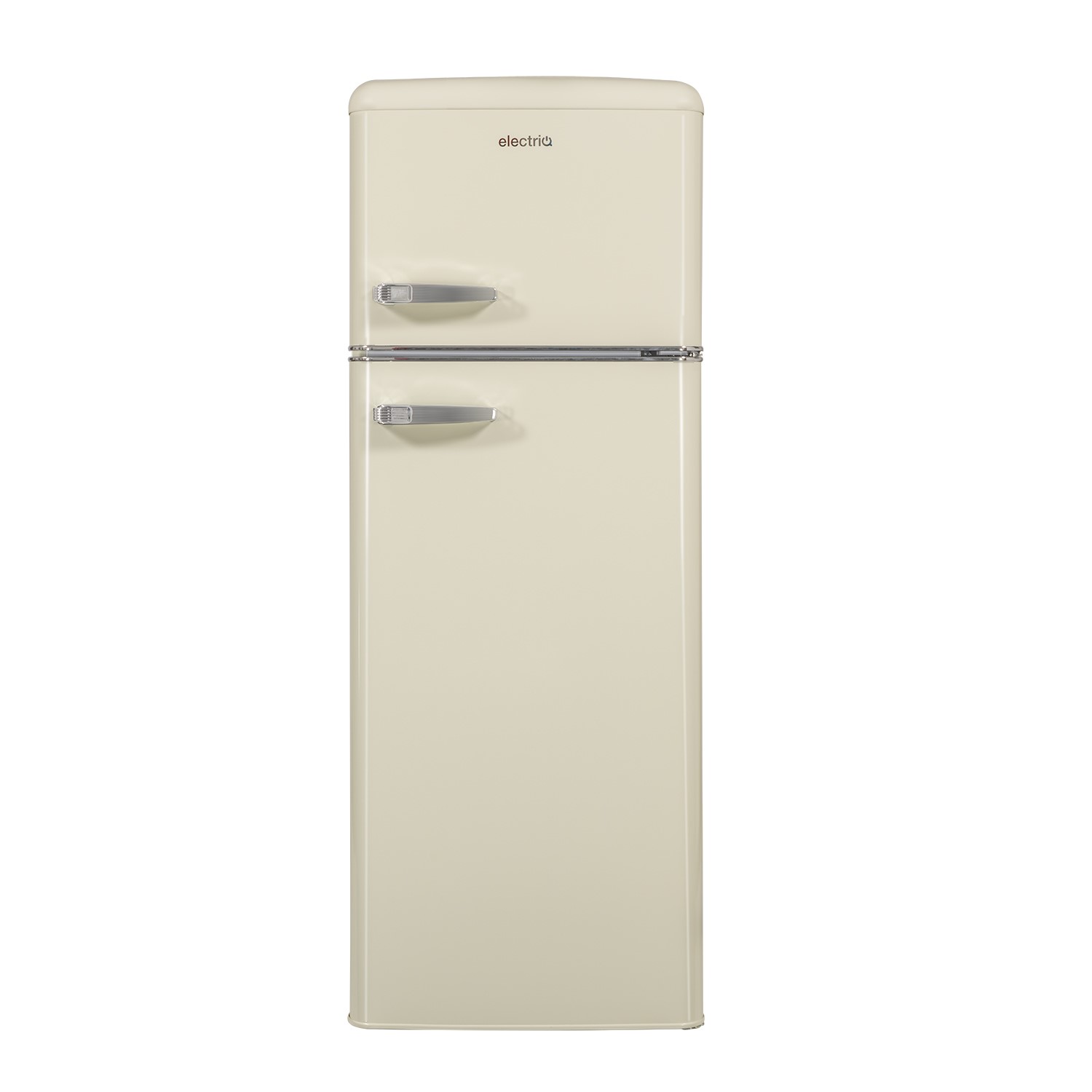 electriQ 204 Litre 80/20 Retro Freestanding Fridge Freezer Cream