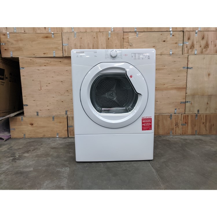 Refurbished Hoover HLV10LG-80 Freestanding Vented 10KG Tumble Dryer White