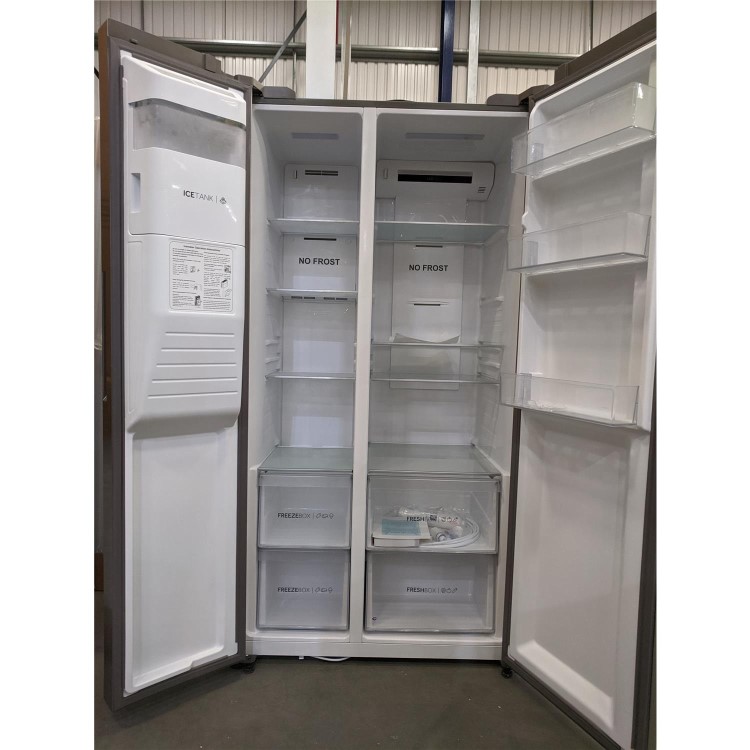 Refurbished Haier HSR3918FIMP Freestanding 504 Litre 70/30 Frost Free American Fridge Freezer