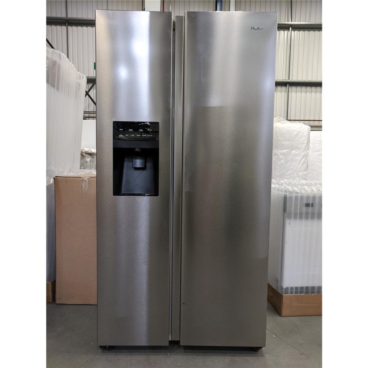 Refurbished Haier HSR3918FIMP Freestanding 504 Litre 70/30 Frost Free American Fridge Freezer