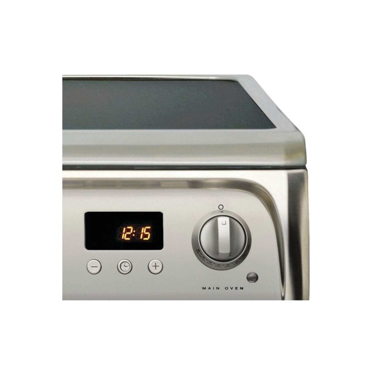 Refurbished Hotpoint HUE61XS 60cm Double Oven Electric Cooker With Ceramic Hob