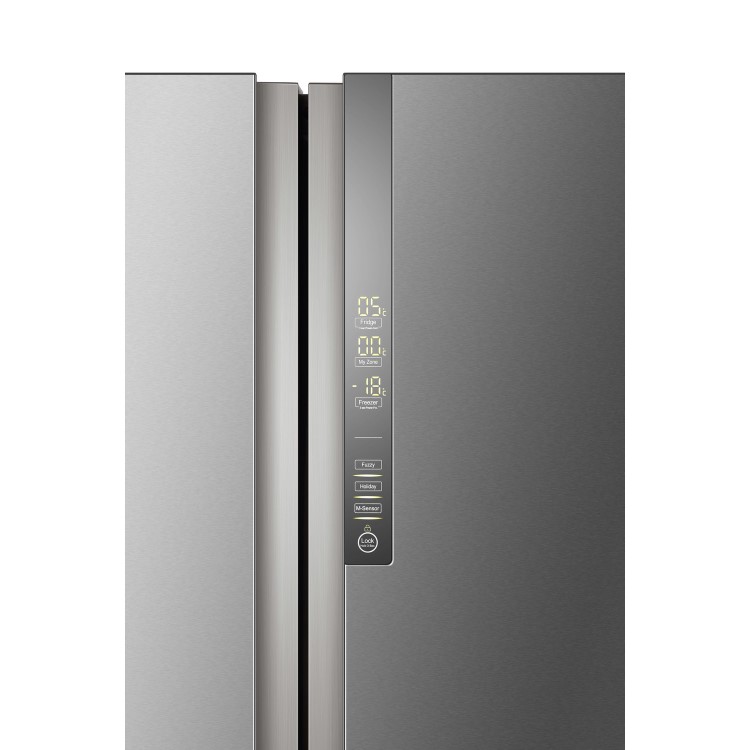 Refurbished Haier HTF-610DM7 610 Litre American Fridge Freezer Stainless Steel