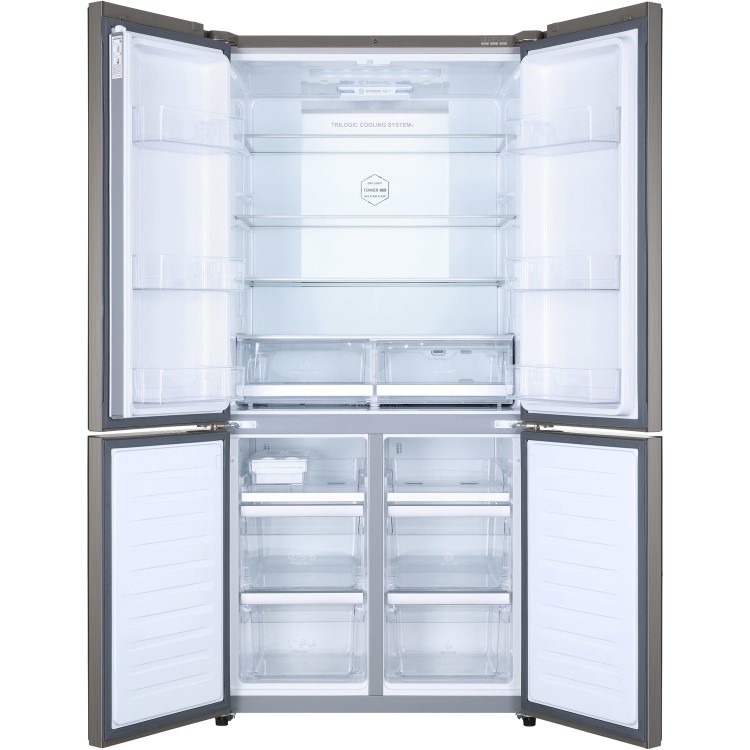Refurbished Haier HTF-610DM7 610 Litre American Fridge Freezer Stainless Steel