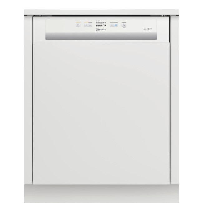 Indesit 14 Place Settings Semi Integrated Dishwasher - White