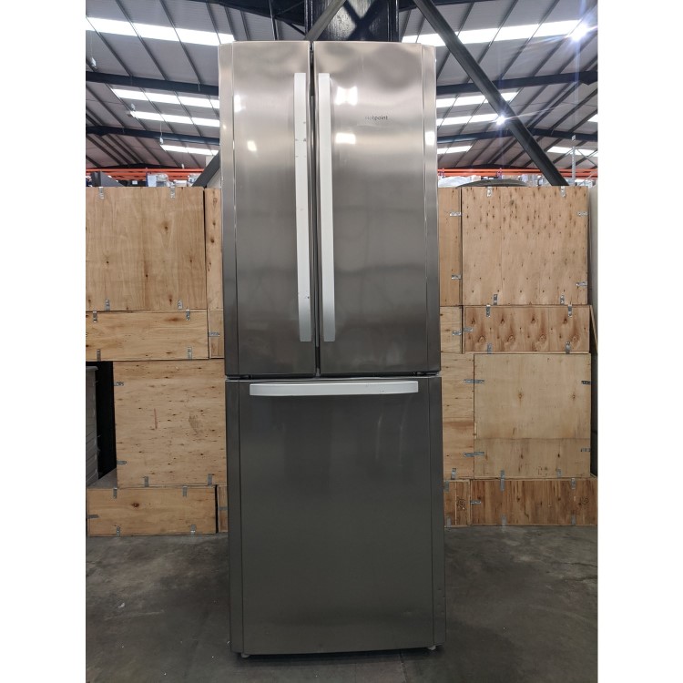 Refurbished Hotpoint FFU3DX1 446 Litre American Fridge Freezer Stainless Steel Look