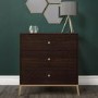 Jude Chevron Chest of Drawers in Dark Wood