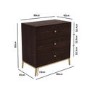 Jude Chevron Chest of Drawers in Dark Wood
