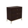 Jude Chevron Chest of Drawers in Dark Wood