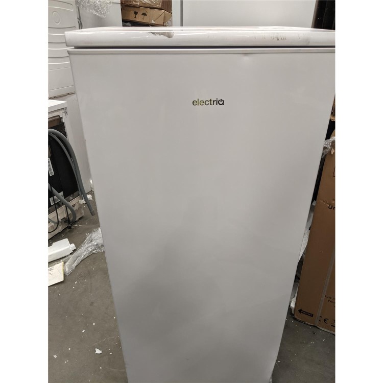 Refurbished electriQ 204 Litre Freestanding Larder Fridge 123cm Tall Antibacterial Lining 54cm Wide - White