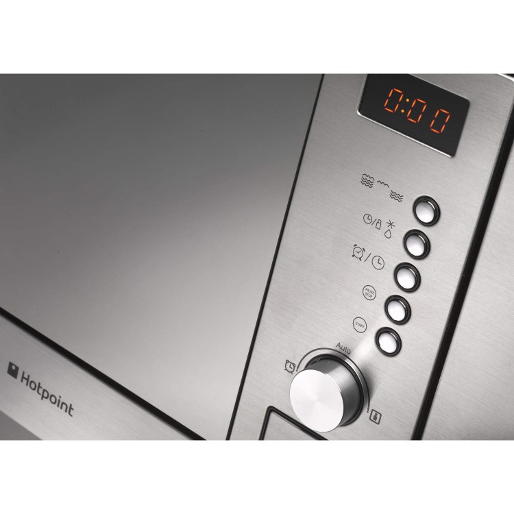 GRADE A1 - Hotpoint MWH1221X 20 Litre Built-In Microwave With Grill - Stainless Steel