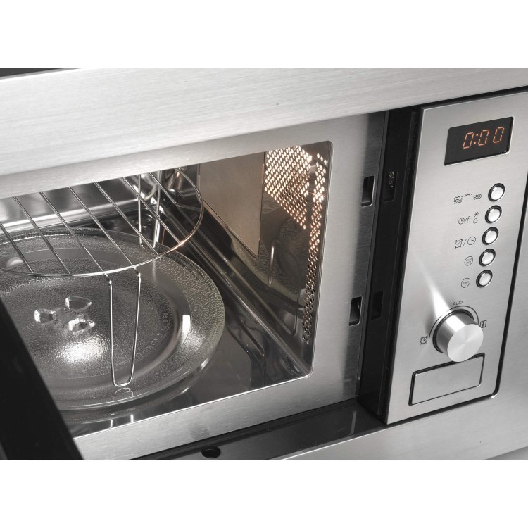 GRADE A1 - Hotpoint MWH1221X 20 Litre Built-In Microwave With Grill - Stainless Steel