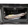 Refurbished Smeg Linea SF4120MCS 40L 1000W Compact Combination Multifunction Microwave Oven Silver Glass