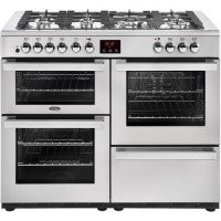 Belling Cookcentre 110DF Professional 110cm Dual Fuel Range Cooker - Stainless Steel