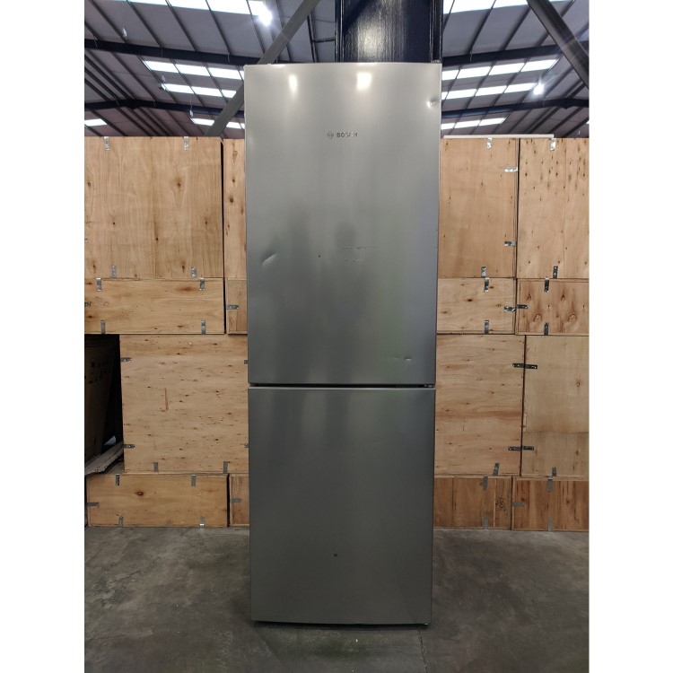 Refurbished Bosch Serie 4 KGV33VLEAG Freestanding 287 Litre 60/40 Fridge Freezer Stainless Steel
