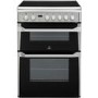Indesit 60cm Double Oven Electric Cooker with Ceramic Hob - Stainless Steel