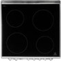 Indesit 60cm Double Oven Electric Cooker with Ceramic Hob - Stainless Steel