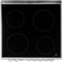 Refurbished Indesit 60cm Double Oven Electric Cooker with Ceramic Hob - Stainless Steel
