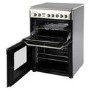 Indesit 60cm Double Oven Electric Cooker with Ceramic Hob - Stainless Steel