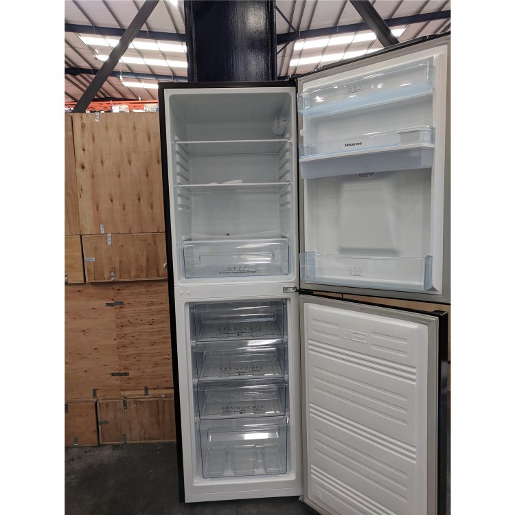 Refurbished Hisense RB320D4WB1 50/50 Freestanding Fridge Freezer With Water Dispenser - Black