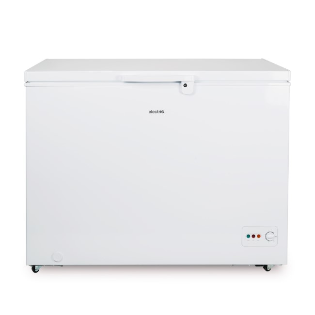 electriQ 290 Litre Chest Freezer - White