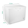 electriQ 290 Litre Chest Freezer - White