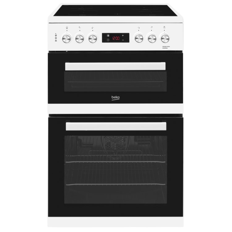 Refurbished Beko KDC653W 60cm Double Oven Electric Cooker White