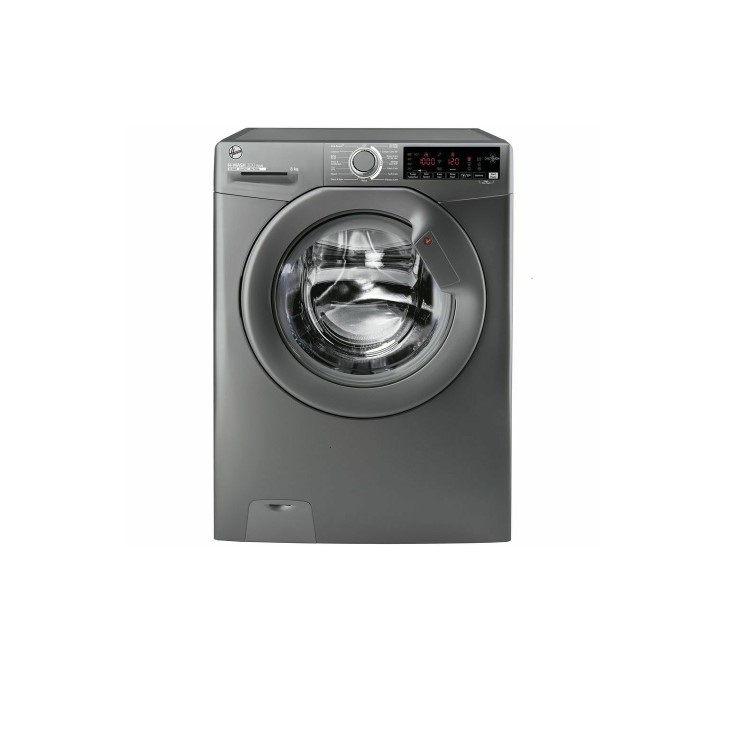 Refurbished HOOVER H-Wash 300 H3W 68TMGGE 8 kg 1600 Spin Washing Machine - Graphite