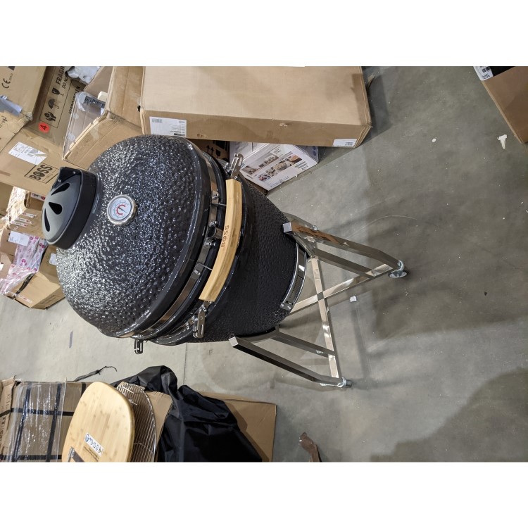 Refurbished Boss Grill The Egg XL - 22 Inch Ceramic Kamado Style Charcoal Egg BBQ Grill