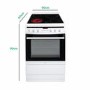 Refurbished Amica 608CE2TAW 60cm Single Fan Oven Electric Cooker With Ceramic Hob White