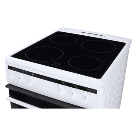 Refurbished Amica 608CE2TAW 60cm Single Fan Oven Electric Cooker With Ceramic Hob White