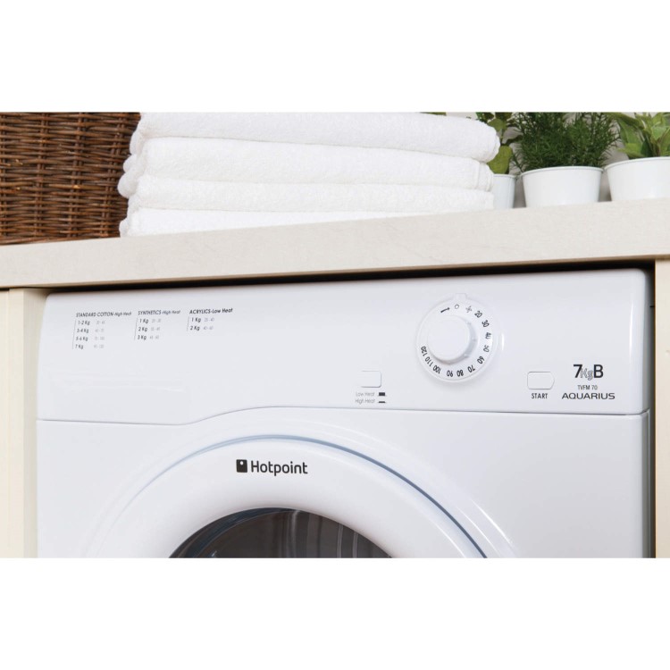 Hotpoint Aquarius 7kg Vented Tumble Dryer - Polar White