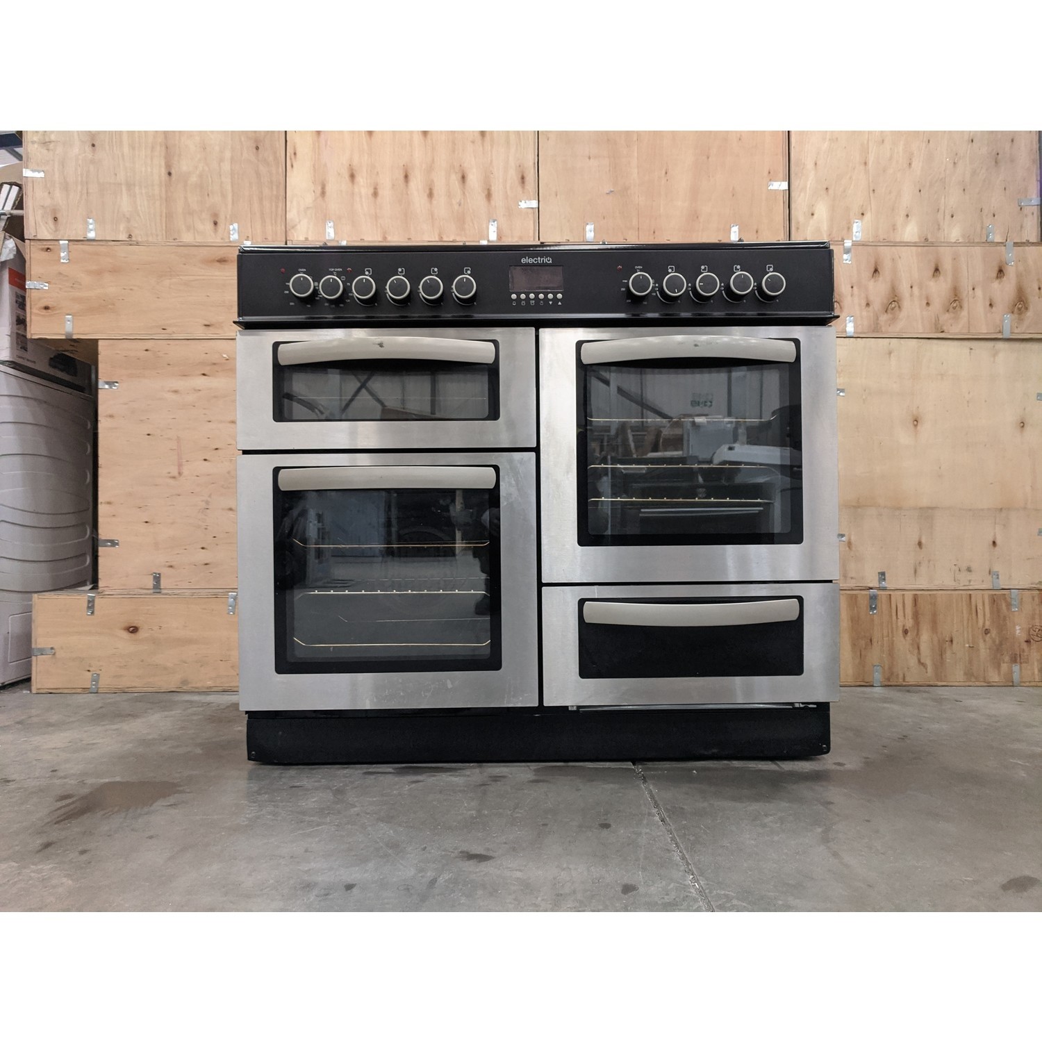 Refurbished electriQ EQRANGE100SS 100cm Dual Fuel Double Oven Range