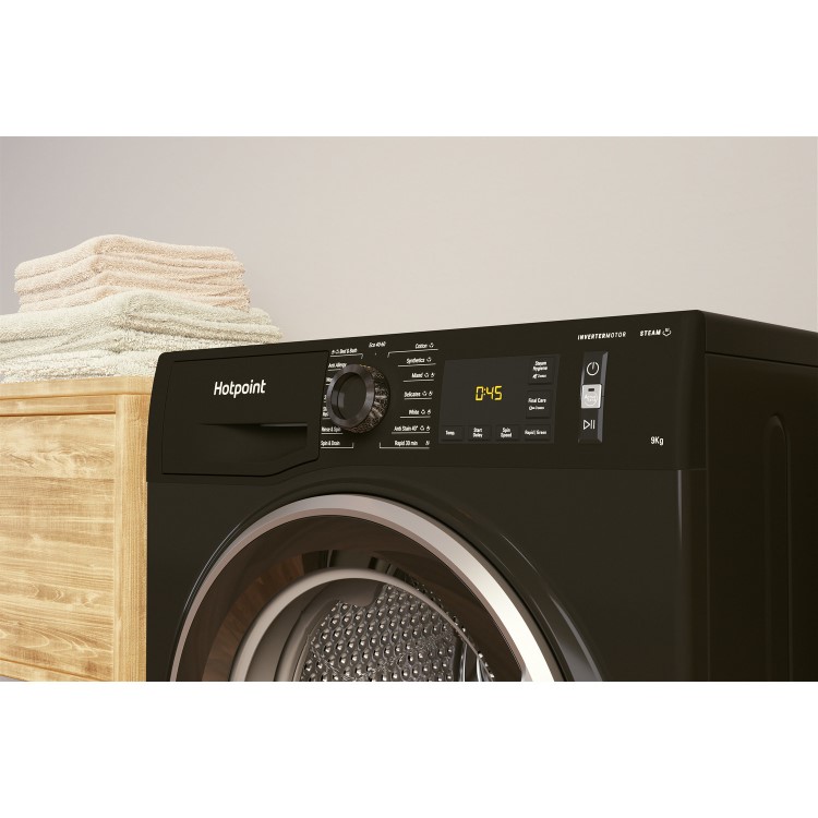 Hotpoint 9kg 1400rpm Freestanding Washing Machine - Black