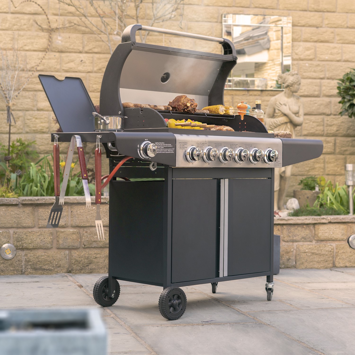 Refurbished Boss Grill Kentucky Premium 6 Burner Gas BBQ Grill with