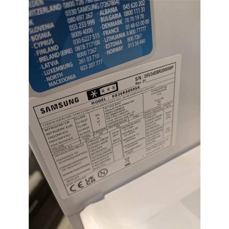 Refurbished Samsung RB36R8899SR 350 Litre 60/40 Freestanding Fridge Freezer - Silver