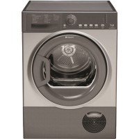 Refurbished HOTPOINT TCFS73BGG Aquarius 7kg Freestanding Condenser Sensor Tumble Dryer Graphite