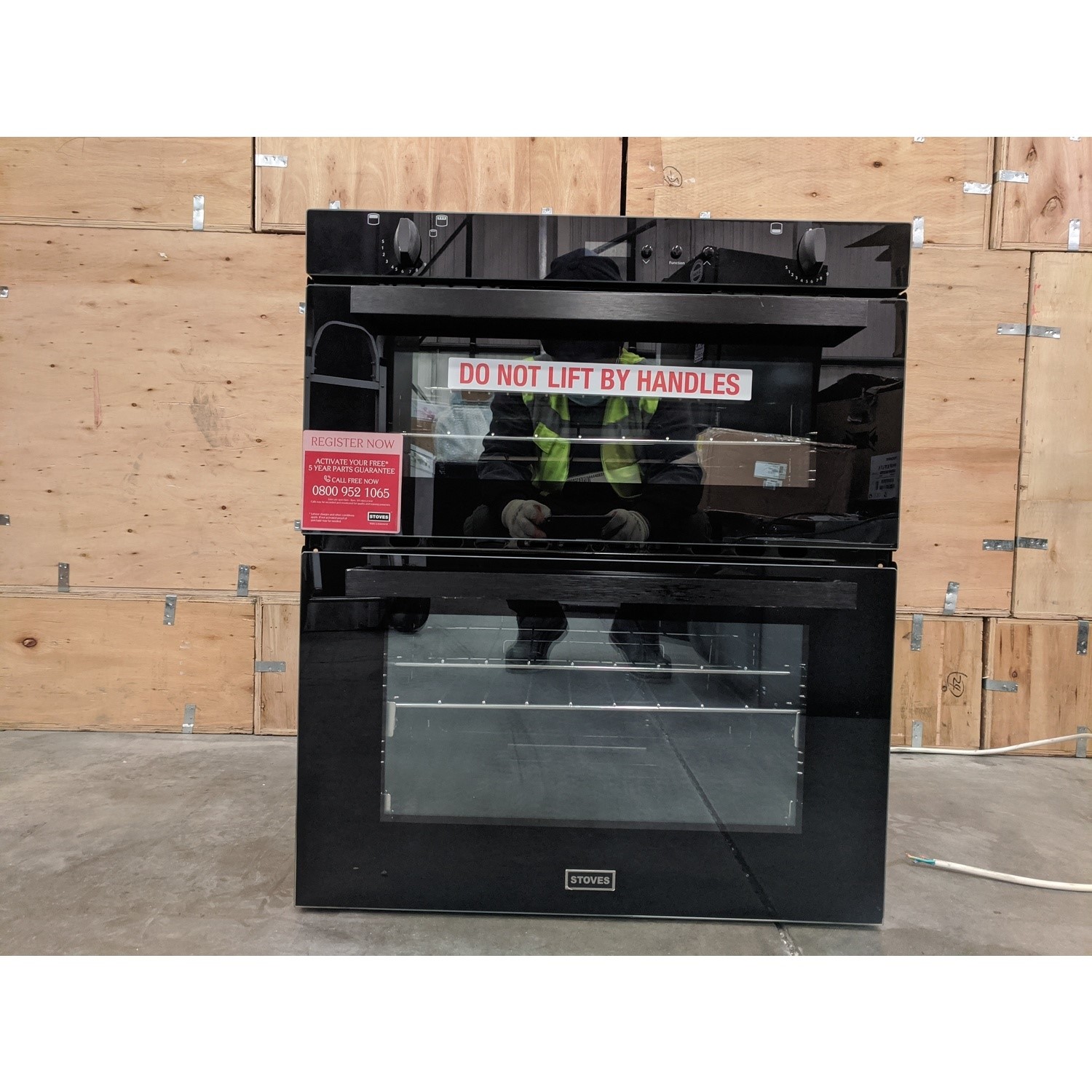Refurbished Stoves SGB700PS 60cm Double Built Under Gas Oven Black