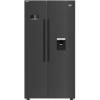 Beko 576 Litre Side By Side American Style Fridge Freezer  - Black