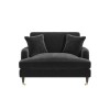 Charcoal Velvet Loveseat - Payton