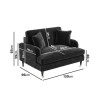 Charcoal Velvet Loveseat - Payton