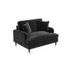 Charcoal Velvet Loveseat - Payton